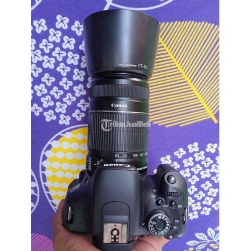 Kamera DSLR Canon EOS 600D Bekas Mulus Doff Lensa Tele 55-250mm Normal - Bekasi