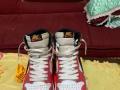Sepatu Sneakers Air Jordan 1 High Fusion Red Size 9.5 Bekas Lengkap Box - Surabaya