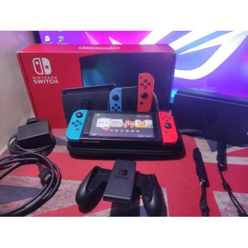 Konsol Nintendo Switch V2 Bekas Fullset Mulus Nominus Isi Game Siap ...