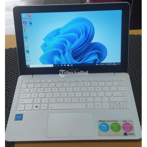 Laptop Asus E202s Ram 2 Gb Bekas Warna Putih Siap Pakai Bergaransi Di Sleman 4124