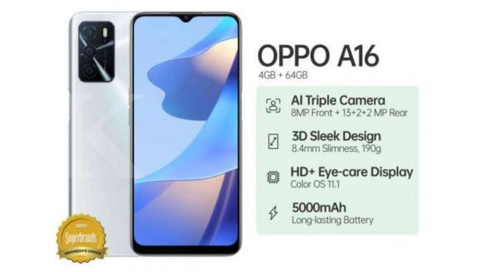 Dibanderol mulai Rp 2 Jutaan, Cek Daftar Harga HP Oppo A16